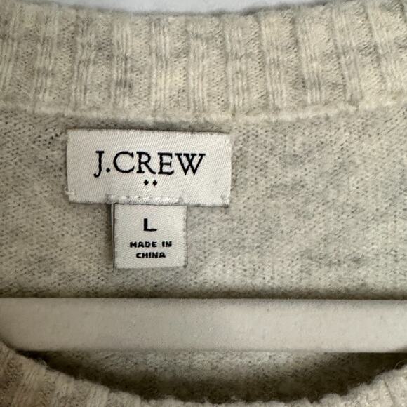 J. Crew Crew Neck Sweater Womens Size Large Gray Knit Pullover Soft Casual Cozy - Picture 5 of 8